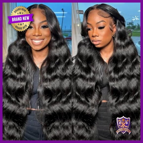 28 Inch Human Hair Lace Front Wig 200 Density Body Wave Glueless